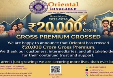 “ओरिएंटल इंश्योरेंस कंपनी लिमिटेड ने पार किया ₹20,000 करोड़ का ऐतिहासिक आंकड़ा – ‘2047 तक सबके लिए बीमा’ के लक्ष्य को मिली मजबूती”